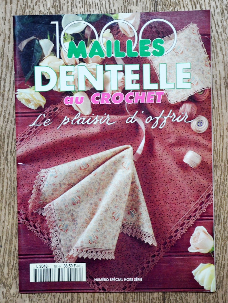 Magazine 1000 Mailles HS Dentelle au crochet / Le plaisir d'offrir, magazine crochet, patron crochet, bordure en crochet, frise en crochet image 1