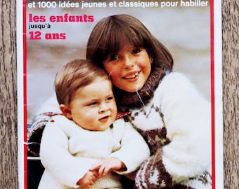 Jardin des modes magazine 14, knitting magazine, knitting catalog, baby knitting, children's knitting, layette, vintage knitting, baby sweater, baby cardigan