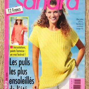 Sandra 95 Knitting Magazine / June 1992, knitting catalog, vintage knitting, openwork knitting, women&#39;s knitting, children&#39;s knitting, knitting pattern
