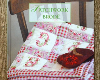 Embroidered Patchwork Book, Patchwork Book, Patchwork Pattern, Sewing Pattern, Plaid Pattern, Patchwork Cushion, Patchwork Plaid