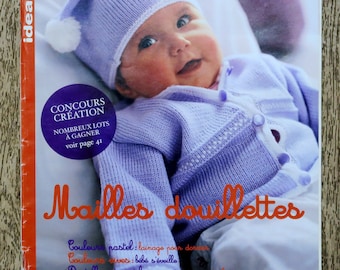 Magazine Idéal Layette 137, catalogue tricot, patron tricot, tricot bébé, layette en tricot, tricot été, combinaison bébé, robe bébé