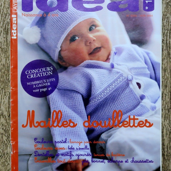 Magazine Idéal Layette 137, catalogue tricot, patron tricot, tricot bébé, layette en tricot, tricot été, combinaison bébé, robe bébé