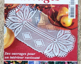 Magazine Sabrina Tous les ouvrages 99, magazine crochet, patron crochet, napperon au crochet, décoration au crochet, chemin de table