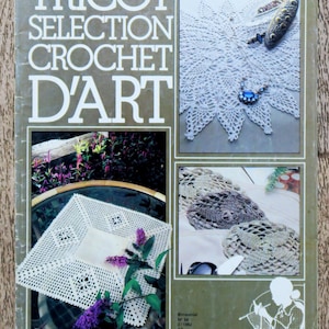 Knitting Magazine Art crochet selection 54, crochet magazine, crochet pattern, crochet doily, crochet centerpiece, purse