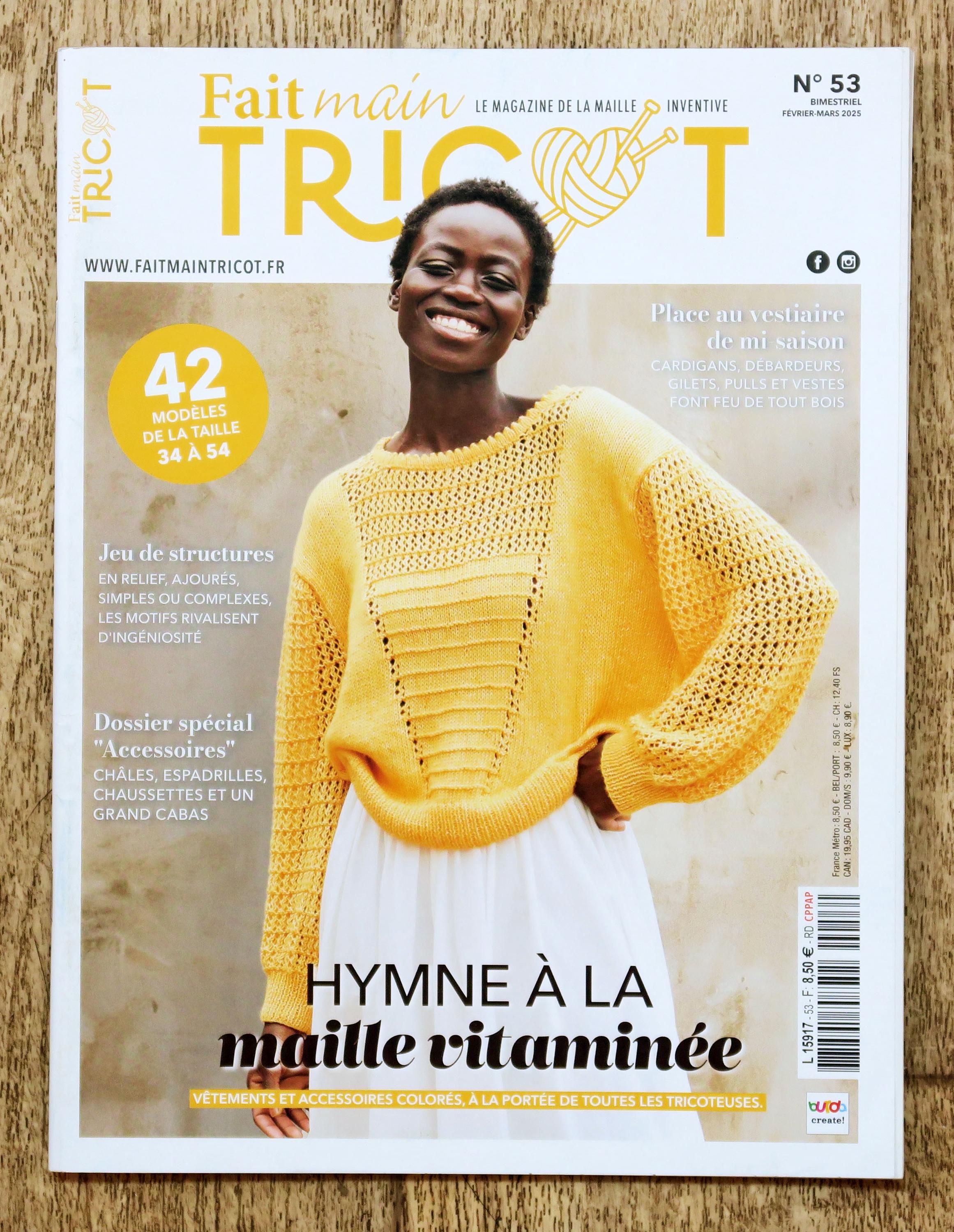Pull Tricoté Main Ricarda-S Laine Mélangée Violet/jaune Taille XL - Occasion, Allemagne
