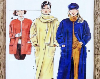Neue Mode S21884 pattern envelope / Women's coat, sewing pattern, vintage coat, long coat, oversized coat pattern