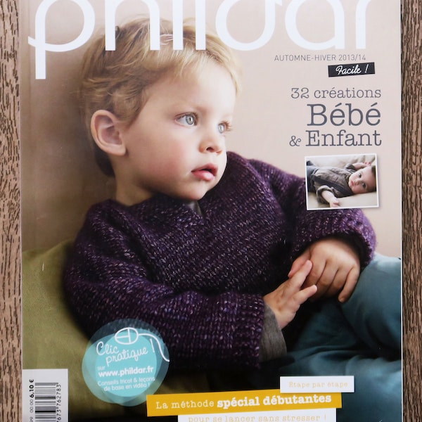 Magazine Phildar 99 / Automne-hiver enfants, catalogue Phildar, magazine tricot, patron tricot, tricot enfant, tricot hiver, layette bébé