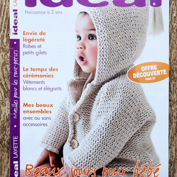 Magazine Idéal Layette 161, catalogue tricot, patron tricot, tricot bébé, layette en tricot, gilet bébé, blouson bébé, chaussons bébé