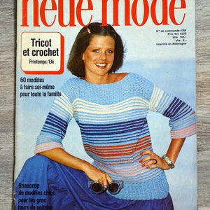 Neue Mode Strickmagazin 4304 / Frühling-Sommer, Strickkatalog, Vintage-Strick, Damenpullover, Vintage-Pullover, Damenweste, Strickbikini