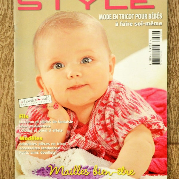 Magazine Mailles style 2 /Tricot bébé, magazine tricot, catalogue tricot, explications tricot, revue tricot, layette, patron tricot