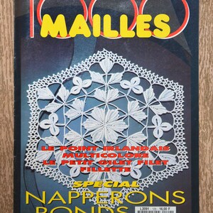 Magazine 1000 mailles 129, catalogue crochet, magazine de crochet, napperon en crochet, schéma de crochet, nappe en crochet