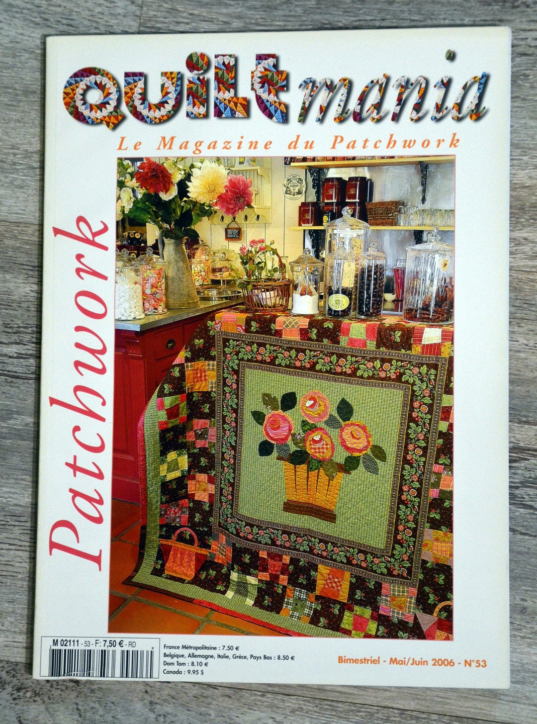 Quiltmania Magazine 53 / May-June 2006, sewing magazine, patchwork magazine, patchwork pattern, sewing pattern, patchwork blanket