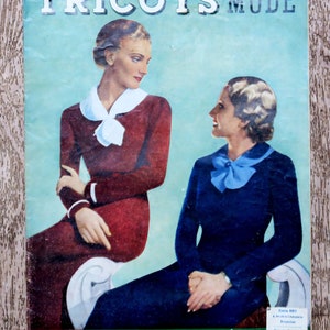 Magazine Tricots Mode 25, knitting magazine, vintage knitting, vintage crochet, knitting magazine, knitting catalog, women&#39;s knitting, women&#39;s sweater