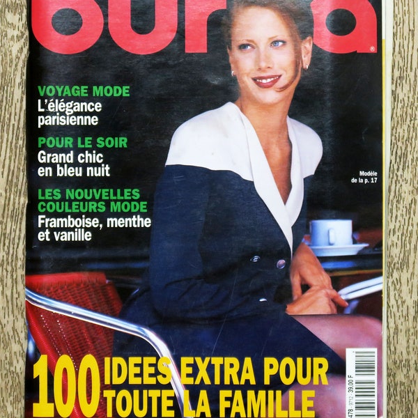 Magazine Burda de décembre 1997, magazine couture, patron couture, couture vintage, couture femme, Burda couture, patron Burda, pyjama