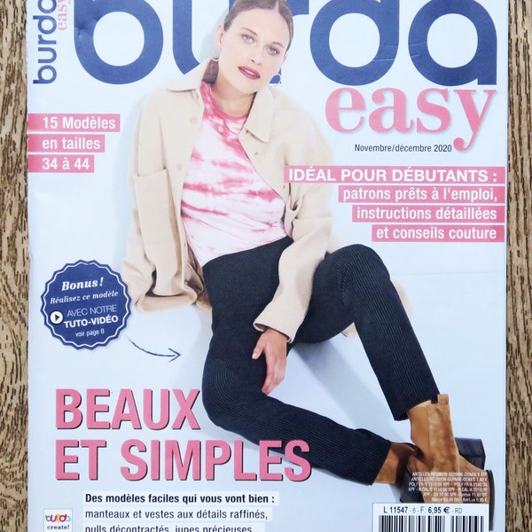 Burda Easy Magazine 6/2020 / November-Dezember, Nähmagazin, Schnittmuster, Burda-Stil, Burda-Magazin, Burda-Muster, einfaches Nähen