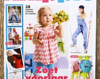 Magazine couture Knippie 1 de février-mars 2011, patron couture, patron enfant, magazine Knipmode enfant, patron robe, patron pantalon