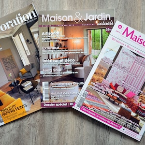 Lot de 3 magazines de décoration
