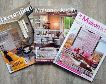 Lot de 3 magazines de décoration