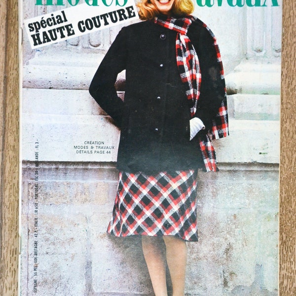 Magazine Modes & Travaux 885 / Septembre 1974, tricot vintage, crochet vintage, magazine tricot, catalogue tricot, layette vintage