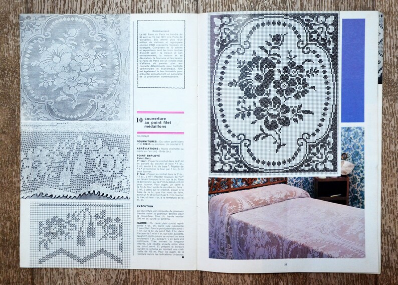 Magazine Tout le tricot / Le crochet et le tricot d'art 40, magazine crochet, crochet vintage, décoration au crochet, patron crochet image 3