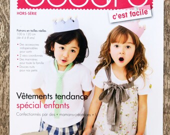 Magazine Coudre c'est facile HS3 / Enfants, magazine couture, patron couture, patron enfant, patron kimono, patron sac à dos, marinière