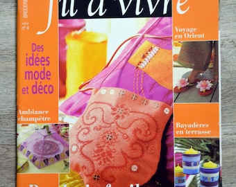 Revue De fil en Aiguille - Numéro spécial fil à vivre 4, magazine broderie, magazine point de croix, broderie orientale, revue de broderie