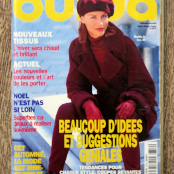 Magazine Burda d'octobre 1997, magazine de couture, patron Burda, patron de couture, patron vintage, patron robe, patron jupe, patron top