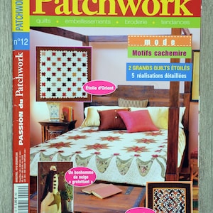 Magazine Passion du patchwork 12, sewing magazine, patchwork pattern, patchwork plaid, Christmas quilt, snowman, Christmas patchwork