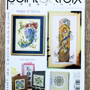 Point de croix magazine 75, magazine de broderie, magazine point de croix, carte de voeux brodée, broderie de Noël, coussin brodé
