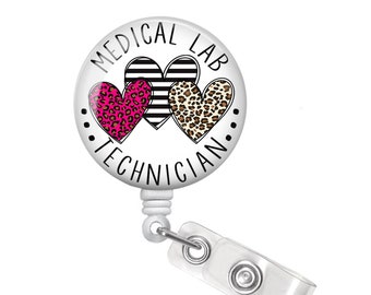 Medical Lab Scientist Badge Reel - Medical Lab Technician Badge Reel - Medical Lab Technician Gift - Medical Lab Scientist Badge Holder