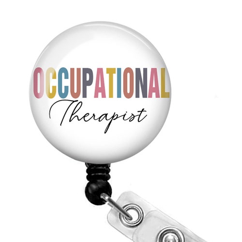 Occupational Therapy Custom Badge Reel Rainbow OT Etsy