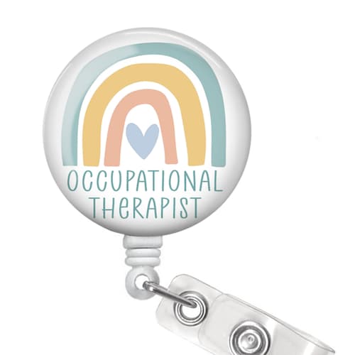 Occupational Therapy Custom Badge Reel Rainbow OT Etsy