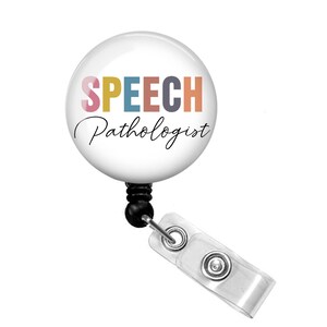 SLP Badge Reel Speech Therapist Badge Reel SLP Badge Holder Speech Therapy  Badge Reel Speech Therapist Gift Speech Pathologist 