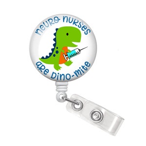 Neuro Nurse Badge Reel - Neuro Nurse Badge Holder - Neuro Nurse Gift - Neuro Badge Reel - Neuro Badge Holder - Neuro Nurses are Dinomite