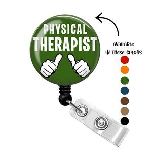 Physical Therapist Badge Reel - Physical Therapy Badge Reel - Physical Therapist Badge Holder - Physical Therapy Badge Holder