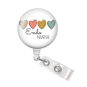 Endo Nurse Badge Reel - Endo Nurse Badge Holder - Endoscopy Nurse Badge Reel