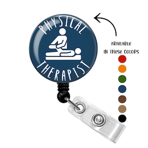 Physical Therapist Badge Reel - Physical Therapy Badge Reel - Physical Therapist Badge Holder - Physical Therapy Badge Holder