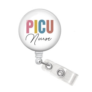 PICU Nurse Badge Reel - PICU Nurse Badge Holder - Peds ICU Nurse Badge Reel - Pediatric Intensive Care - Pediatric Nurse Badge Reel