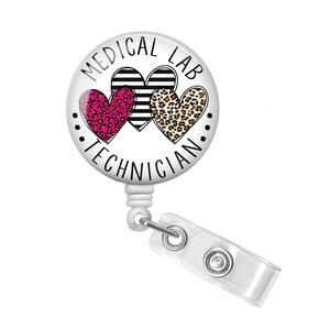 Medical Lab Scientist Badge Reel - Medical Lab Technician Badge Reel - Medical Lab Technician Gift - Medical Lab Scientist Badge Holder