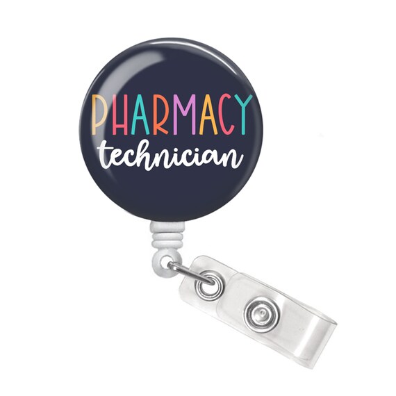 Pharmacy Tech Badge Reel Pharmacy Badge Reel Pharmacy Technician Badge  Holder Pharmacy Tech Gift Pharmacy Technician Gift 