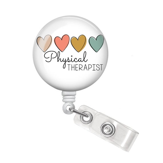 Physical Therapist Badge Reel Physical Therapist Badge Holder Physical Therapy  Badge Reel Physical Therapy Badge Holder 