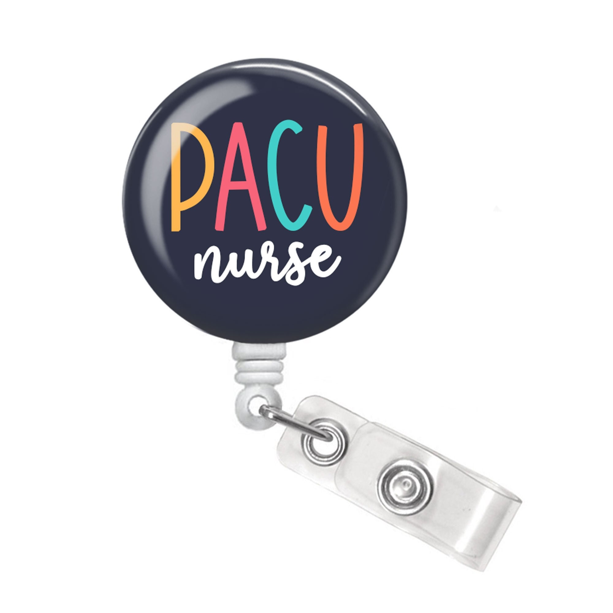PACU Nurse Badge Reel - Recovery Room Nurse Badge reel - pacu badge reel -  RN Badge - OR nurse badge reel - retractable reel