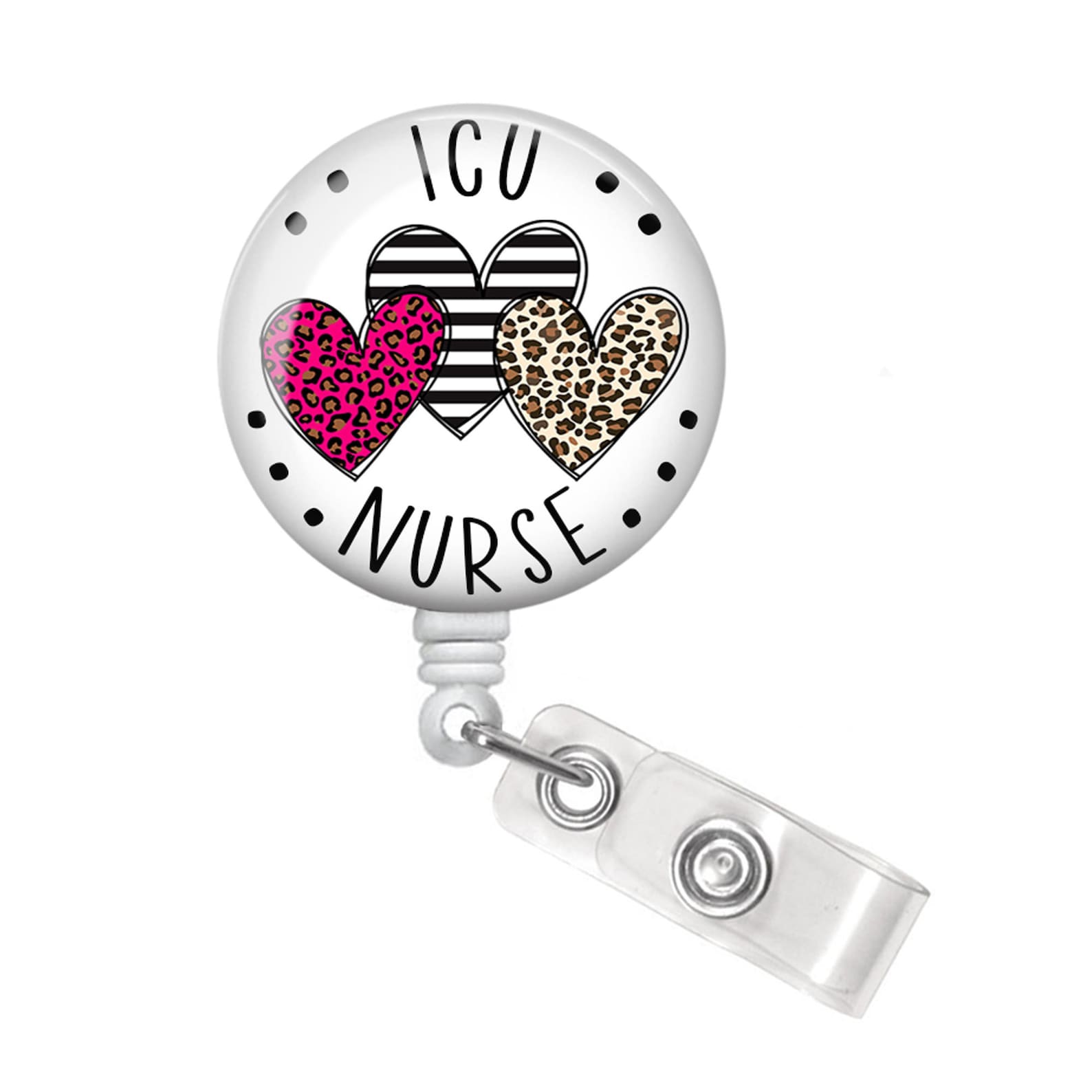 ICU Nurse Badge Reel ICU Nurse Badge Holder Intensive Care Etsy UK
