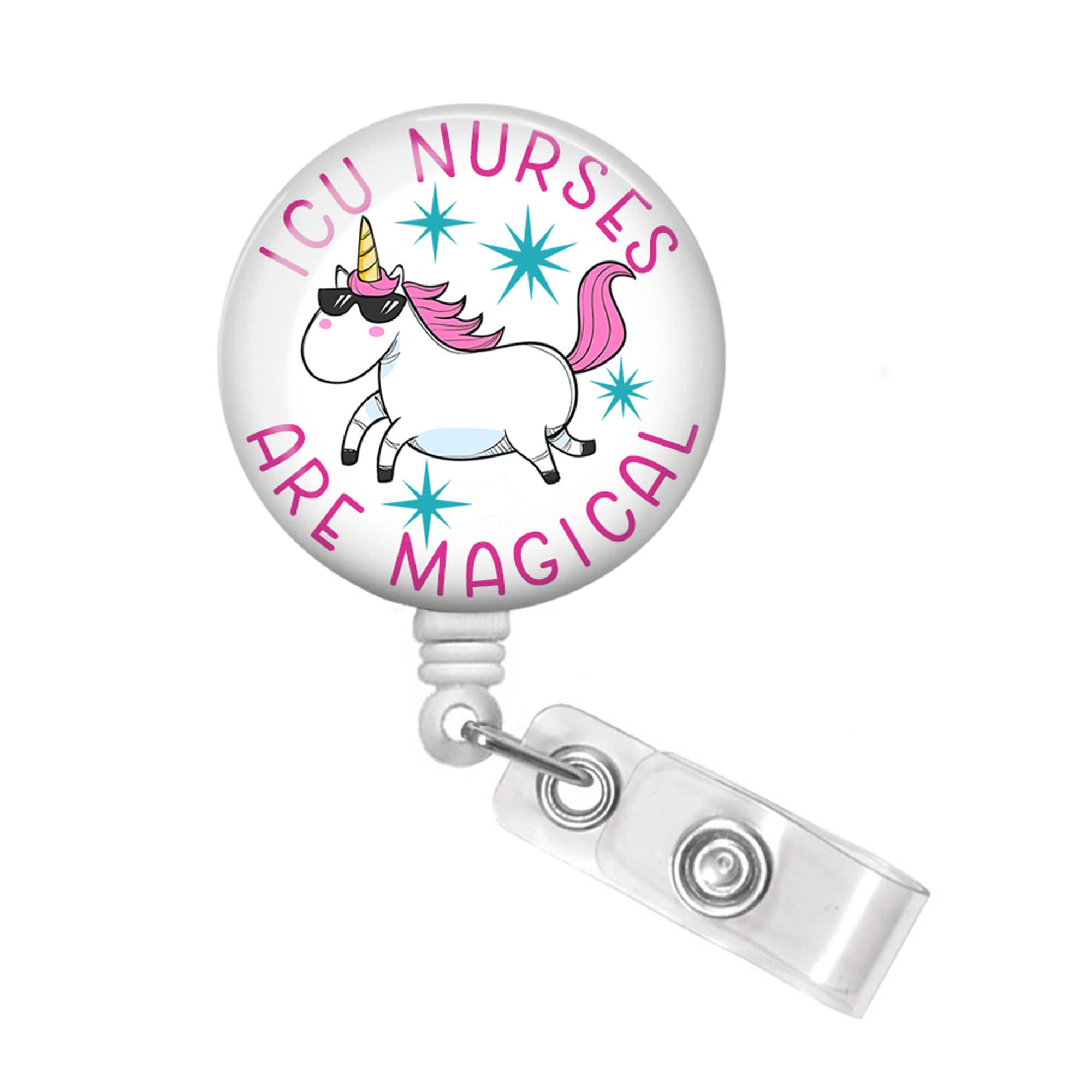 ICU Nurse Badge Reel ICU Nurse Badge Holder Intensive Care Etsy