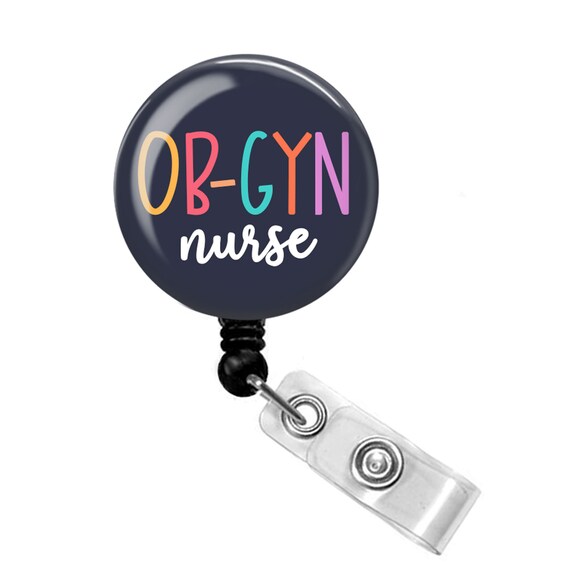 OB Nurse Badge Reel OB Nurse Badge Holder OBGYN Nurse Badge Reel Obstetrics Nurse  Badge Holder Nurse Gift 