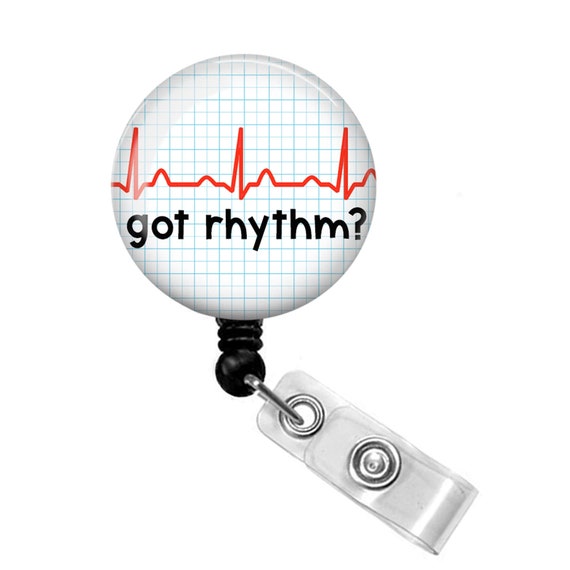 Got Rhythm Badge Reel Cardiac Nurse Badge Holder Cardiac Nurse Badge Reel  Heart Rhythm ECG EKG 