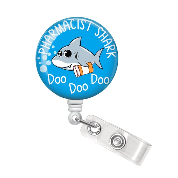 Pharmacy Tech Badge Reel Pharmacy Badge Reel Pharmacist Badge Reel Pharmacy  Technician Gift Badge Holder Shark Badge Reel 