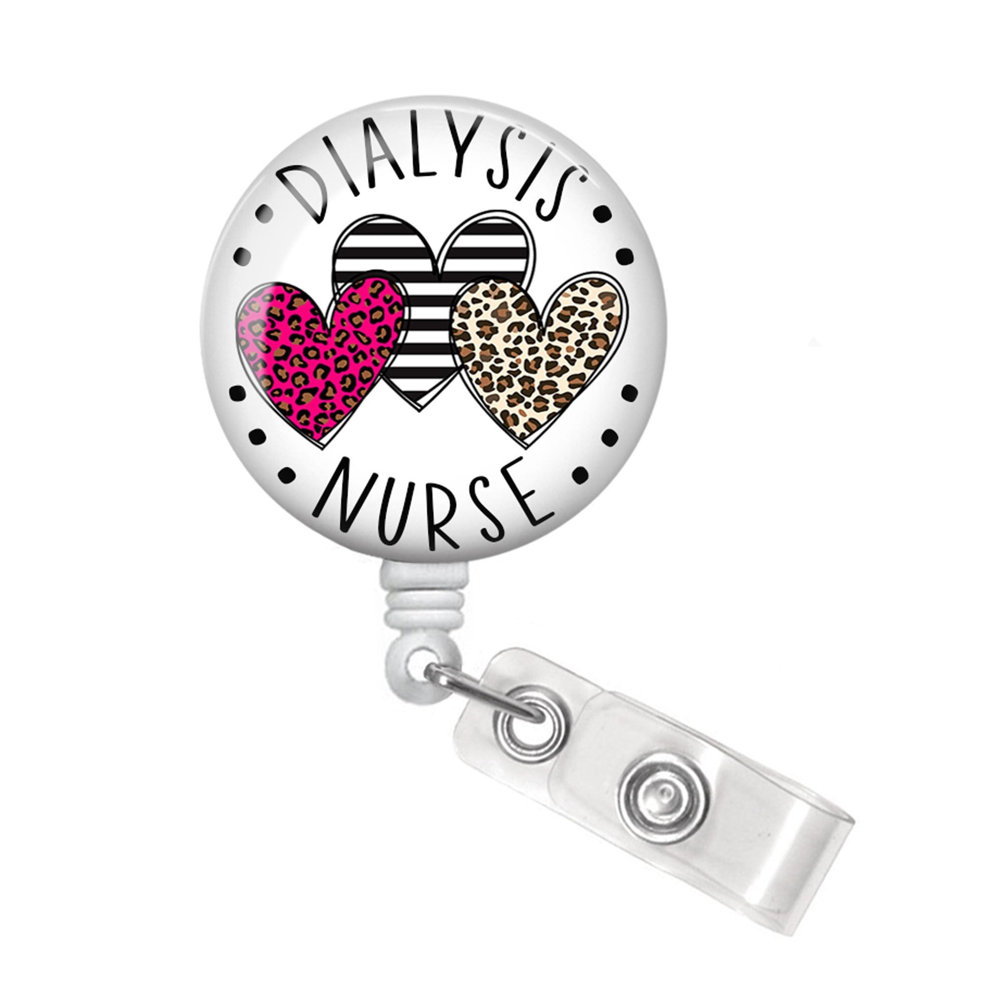 Dialysis Nurse - Retractable Badge Holder - Badge Reel - Lanyards