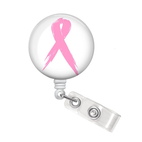 Breast Cancer Awareness Pink Police Badge Retractable Badge Reel ID Holder  