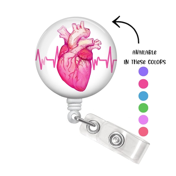 Cardiac Nurse Badge Reel Cardiac Nurse Badge Holder Cardiology  Cardiovascular 